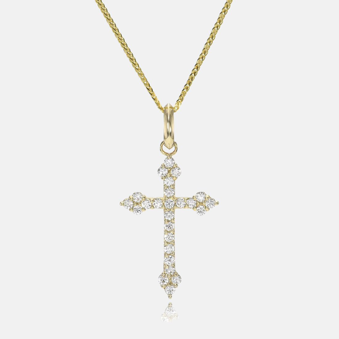 Large Diamond Gothic Cross Pendant