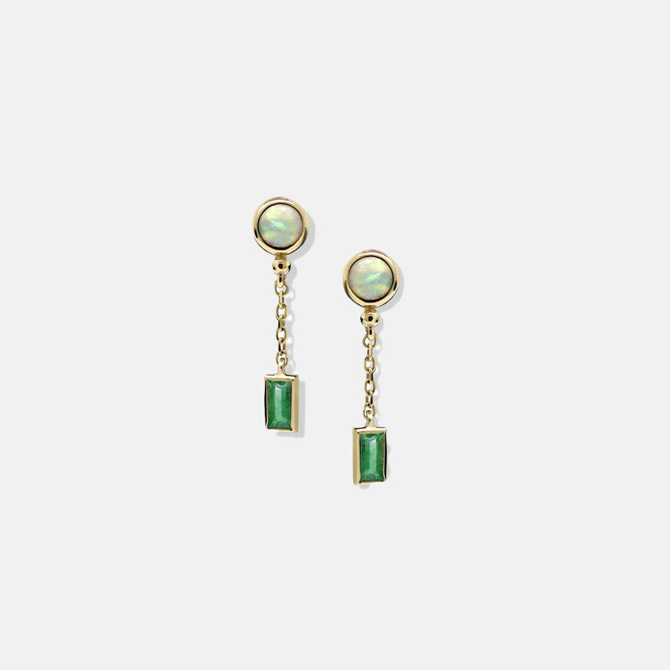 Cléo Carré Chain Drop Earrings