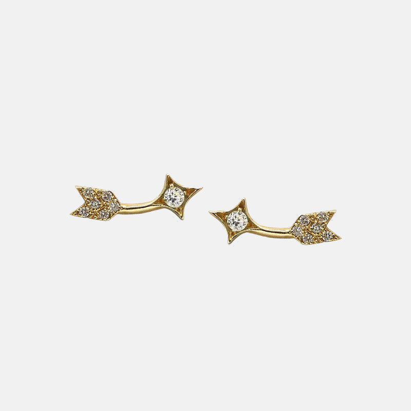 Jac+Jo Arrow Ear Crawler Studs