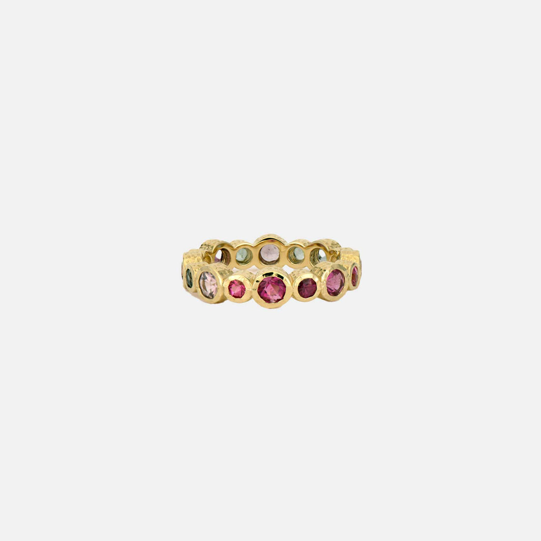 Timeless Bezel Set Mixed Tourmaline Band