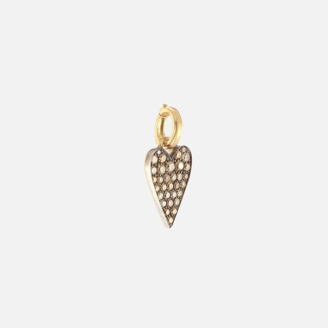 Fancy colored diamond heart pendant
